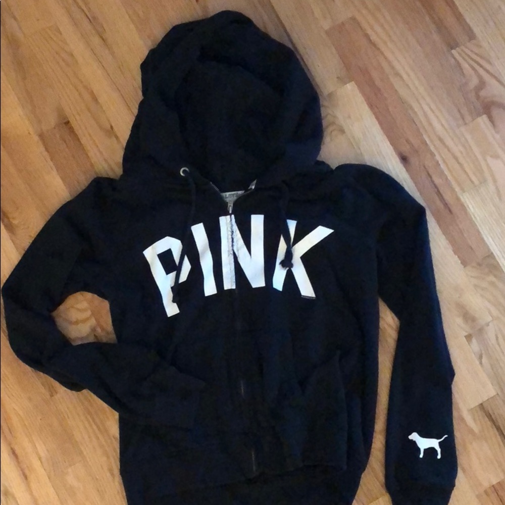 Pink zip up hoodie